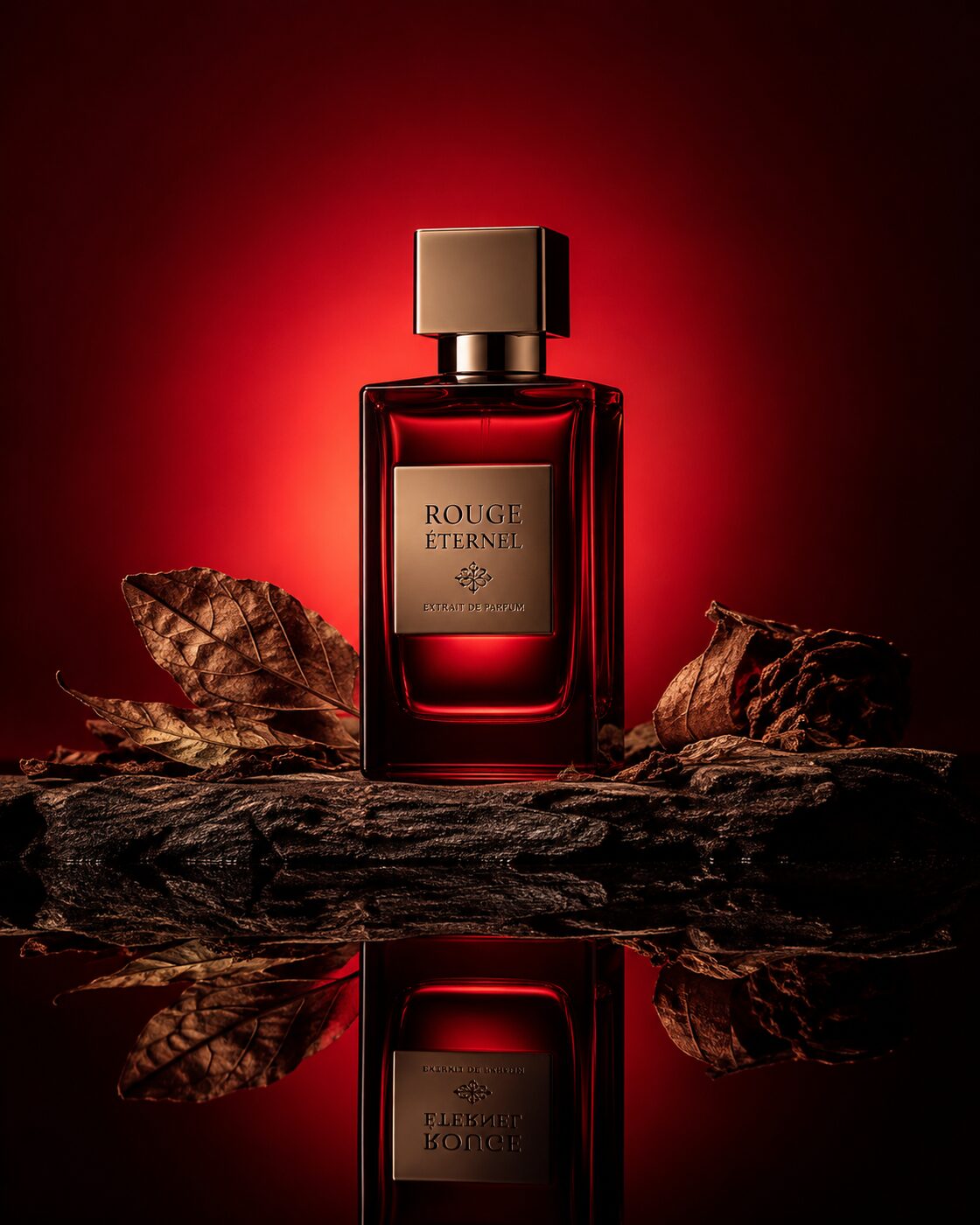 Rouge Éternel fragrance campaign visual