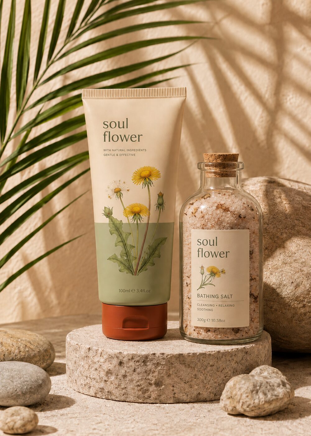 Soul Flower skincare campaign visual